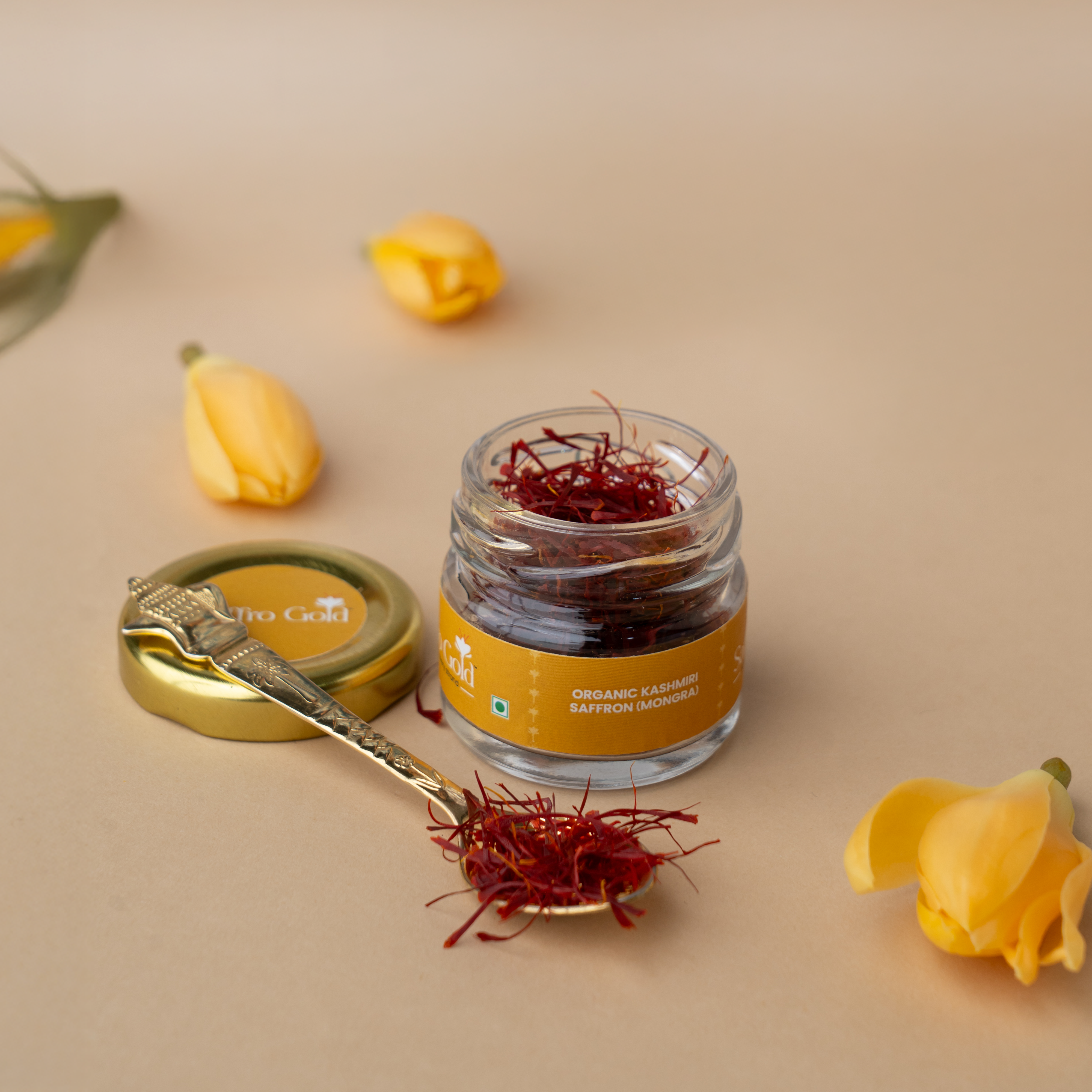 Organic Kashmiri Saffron (Mongra) - 1g